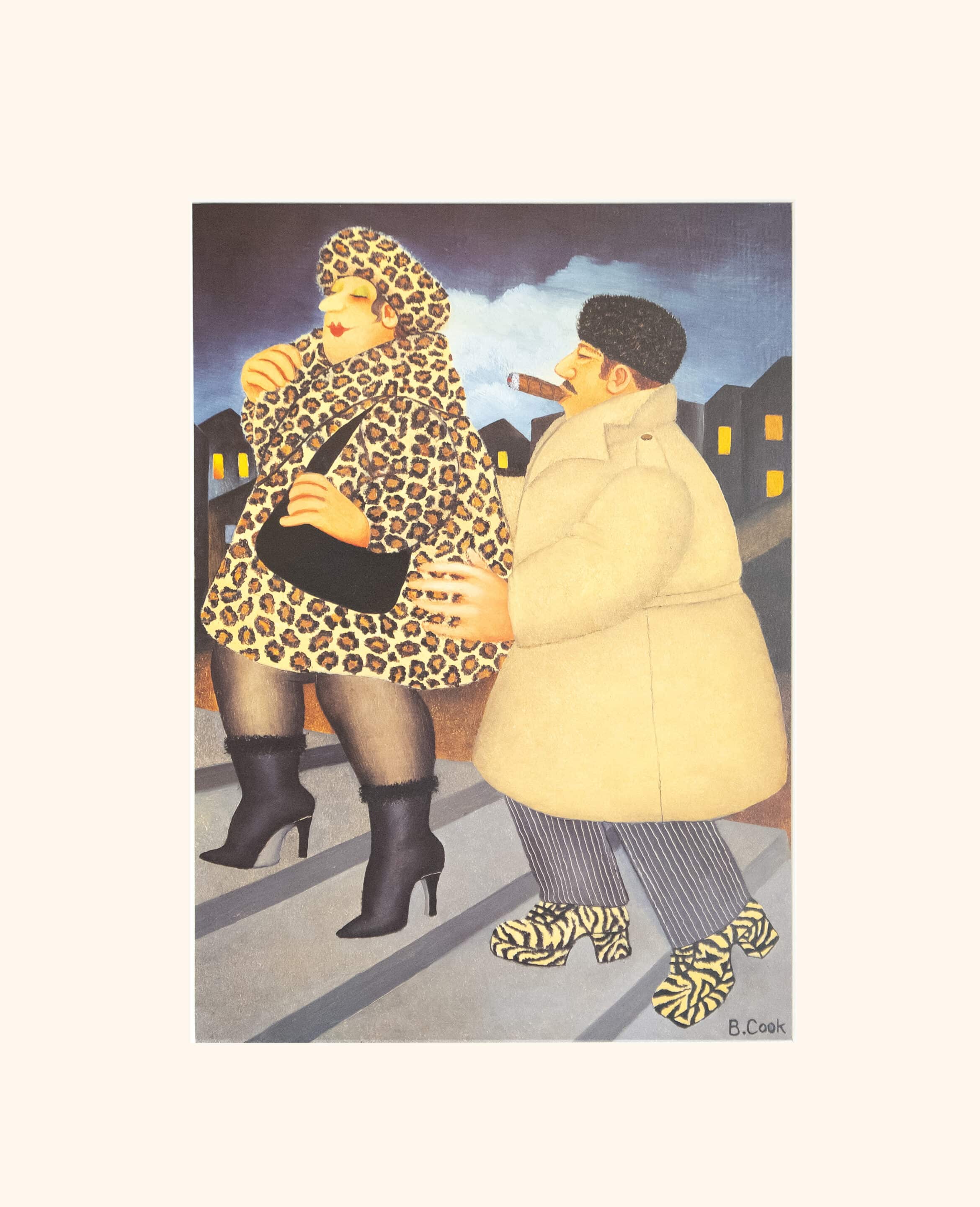 Camel Hair Coat Mounted Print