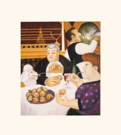 Dining in Paris Mounted Print