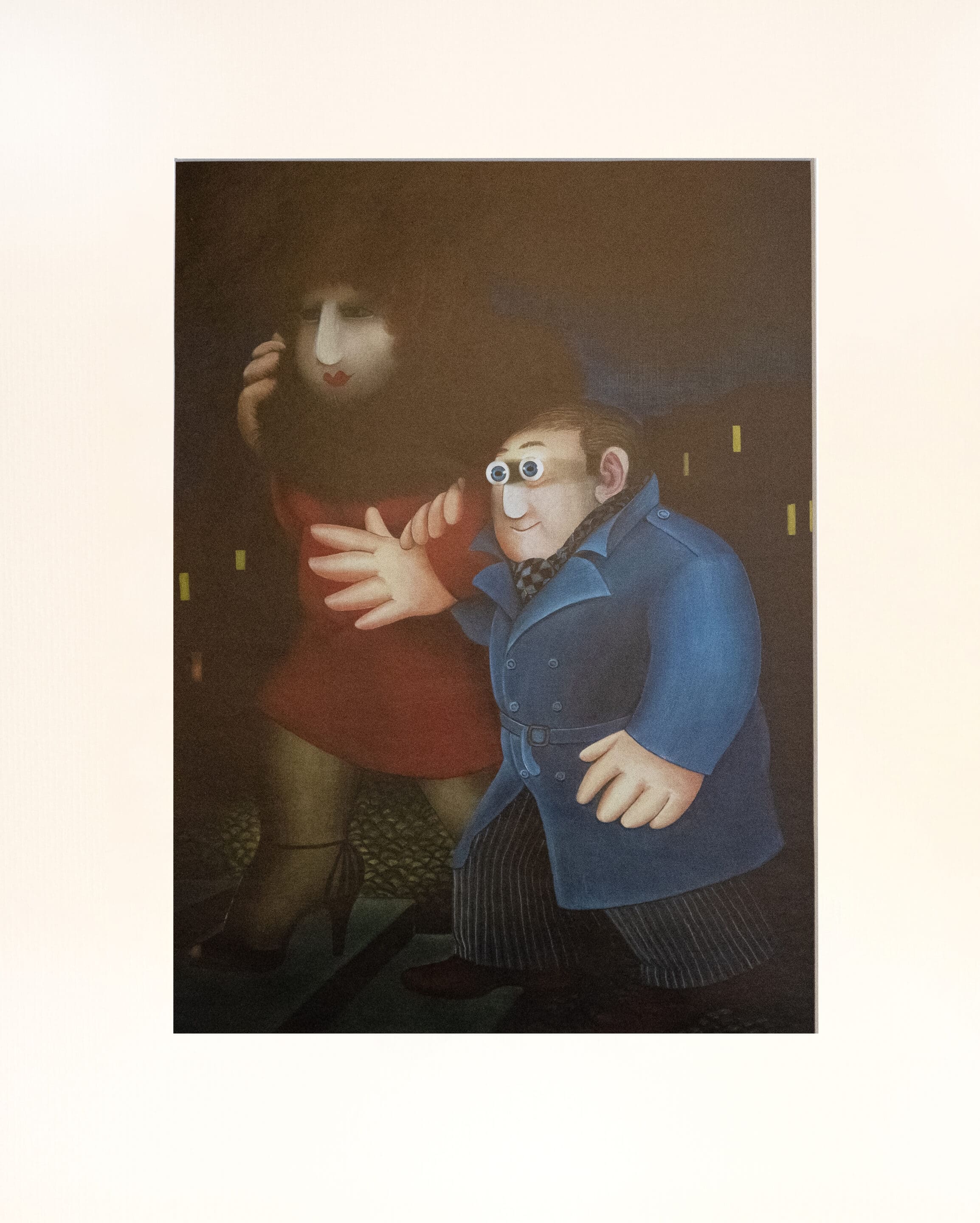 Man with Blue Eyes Mounted Print