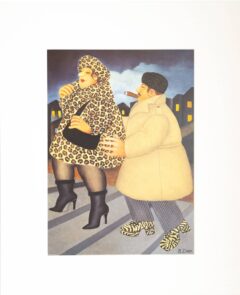 Camel Hair Coat Mounted Print