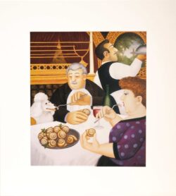 Dining in Paris Mounted Print