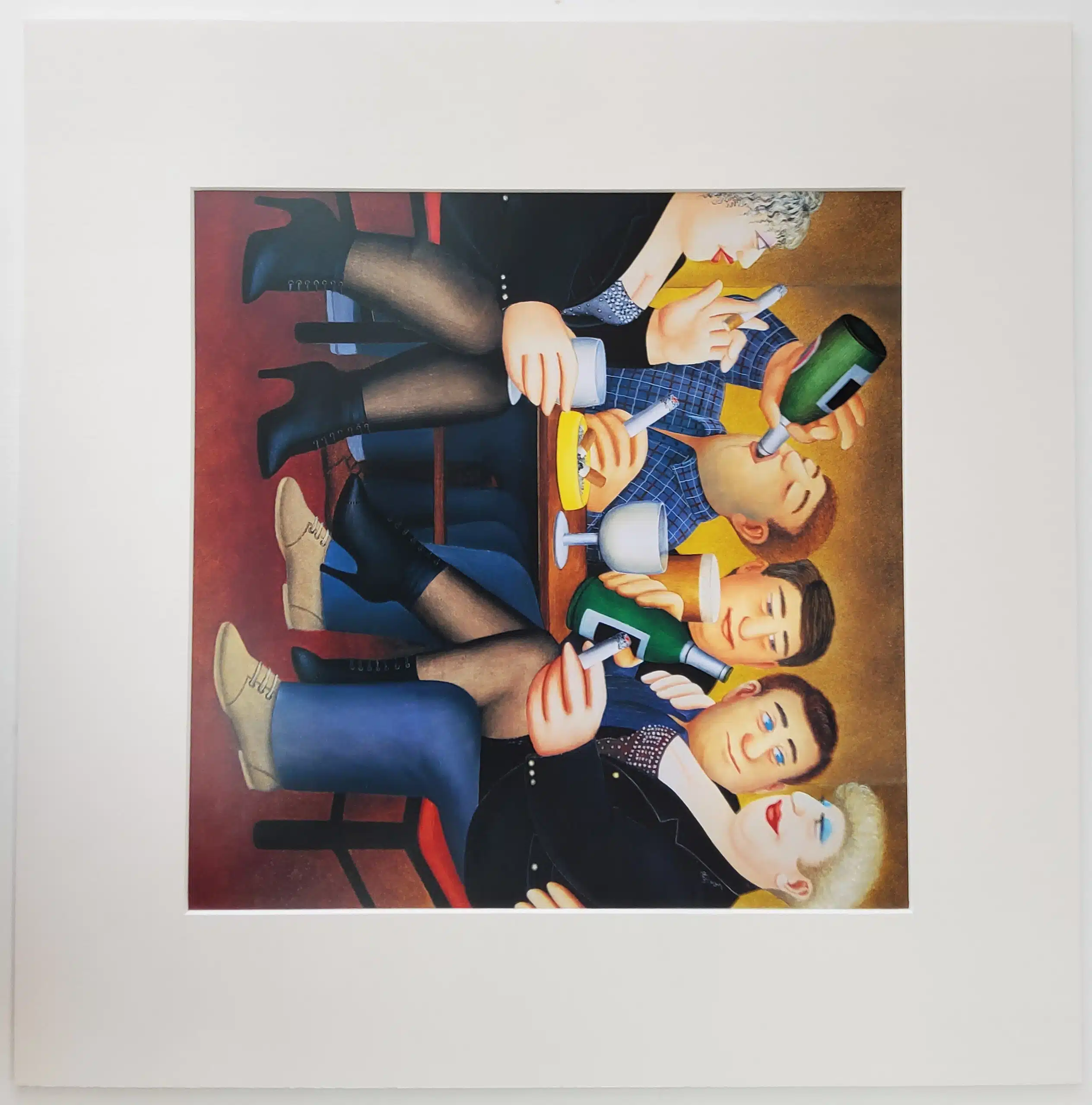 Bosom Pals Mounted Print