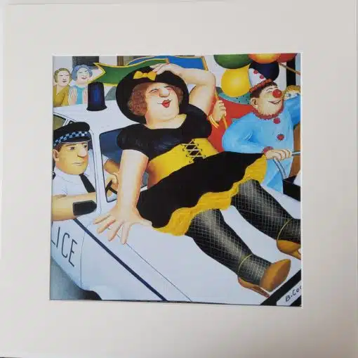 Beryl Cook "Carnival in Plymouth" mounted print