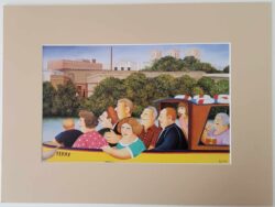 Beryl Cook "Ferry Boat" mounted print