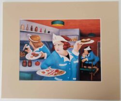 Beryl Cook "Little Chef" mounted print