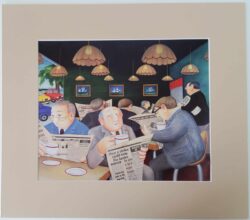 Beryl Cook "Motorway Cafe" mounted print