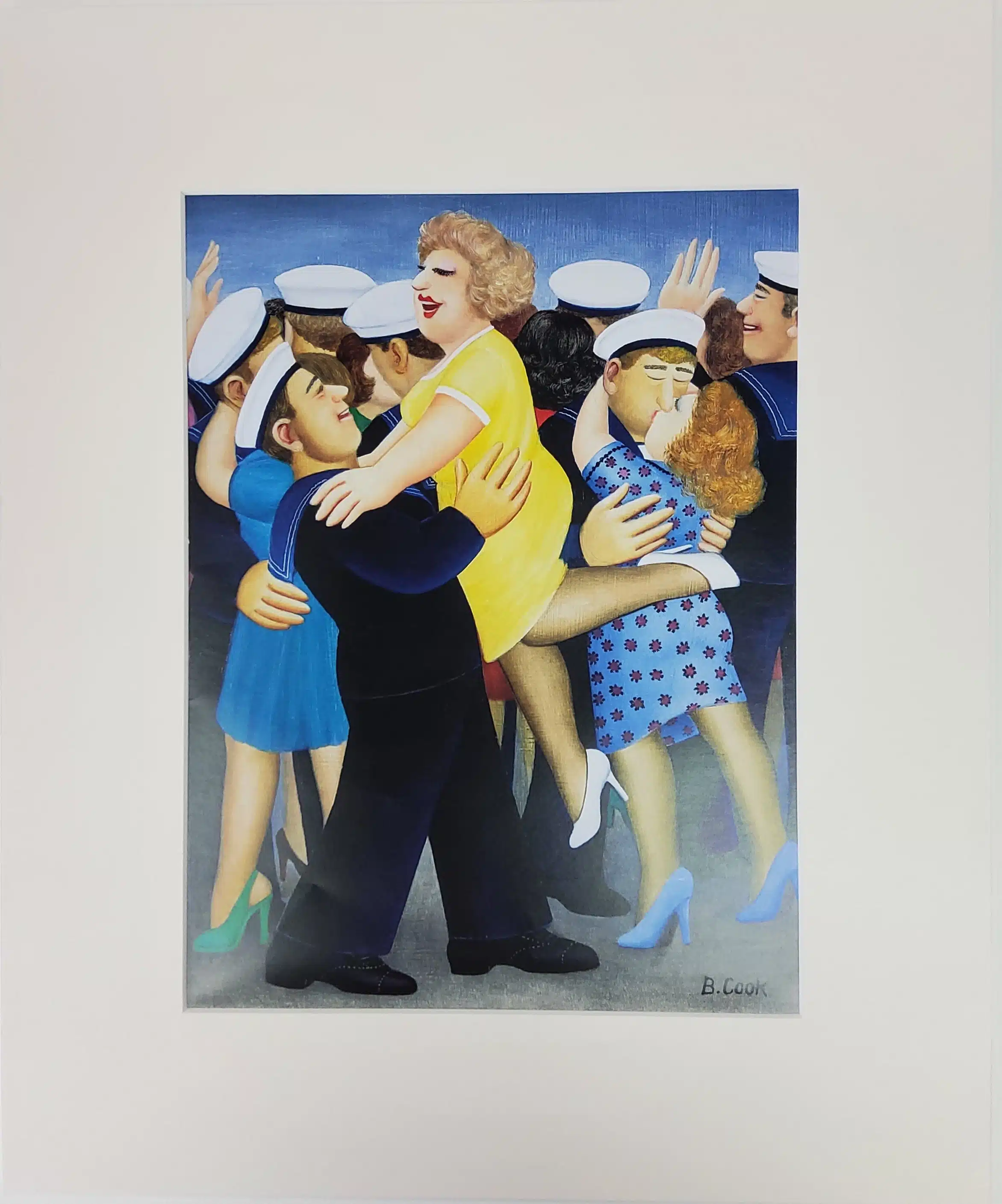 Sailors and Sweethearts Mounted Print