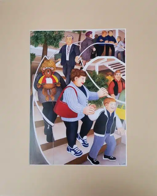 Shopping with Robin Mounted Print