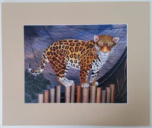 Beryl Cook "The Jaguar" mounted print