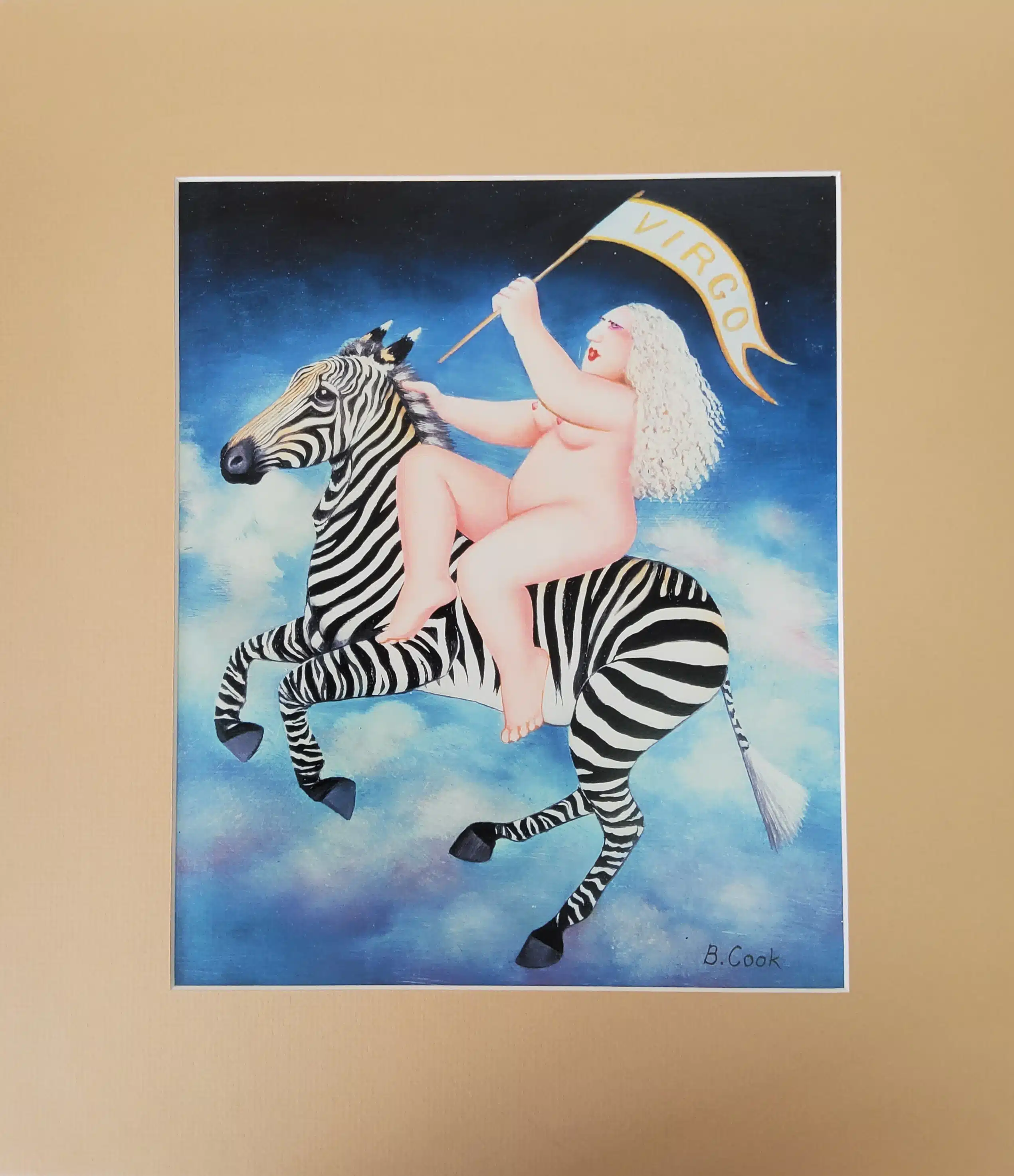 Beryl Cook "Virgo" mounted print