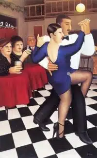 Beryl Cook "Tango in Bar Sur" greeting card