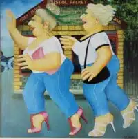 Beryl Cook "Bristol Packet" greeting card