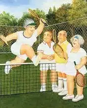 Beryl Cook "Mixed Doubles" greeting card