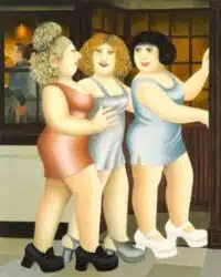 Beryl Cook " Satin Dresses" greeting card