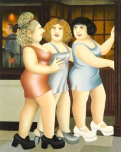 Beryl Cook " Satin Dresses" greeting card
