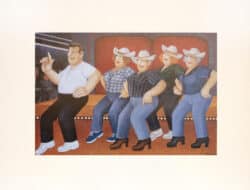 Line Dancing Mounted Print