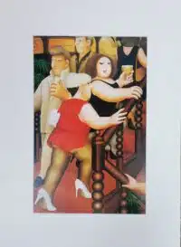 Beryl Cook Staircase mounted print
