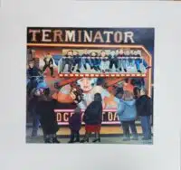 Beryl Cook Terminator mounted print