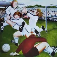 Beryl Cook "Plymouth Argyle" greeting card