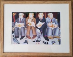 Beryl Cook "Lunch in the garden" framed print