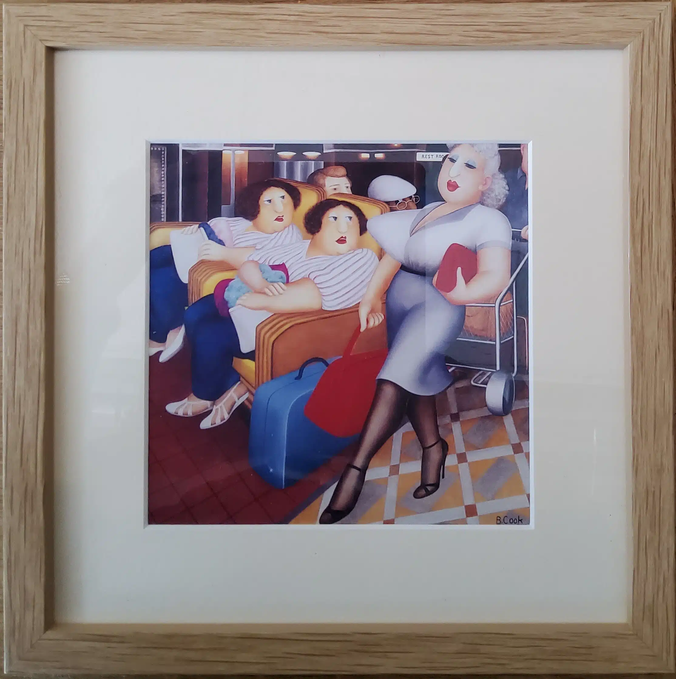 Beryl Cook "Twins" framed print
