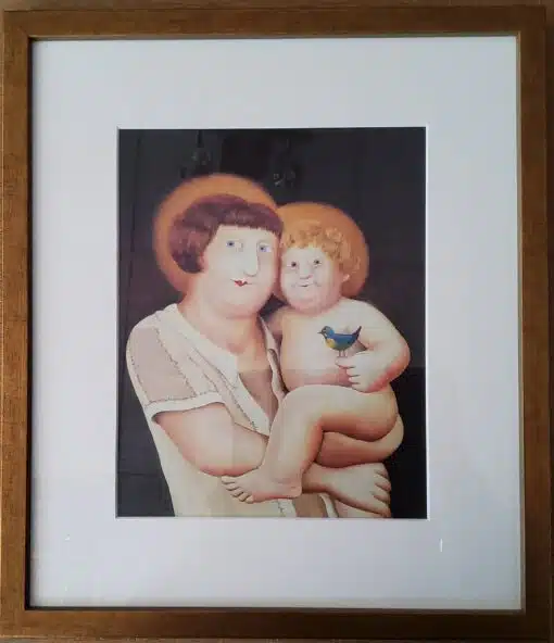 Beryl Cook "Virgin and Child" framed print