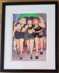 Beryl Cook "Clubbing in the Rain" Framed Print