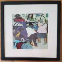 Beryl Cook "Packing the Car" Framed Print