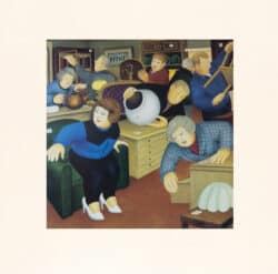 Auction Room Mounted Print