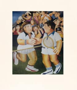 Tennis Borg v Connors Mounted Print