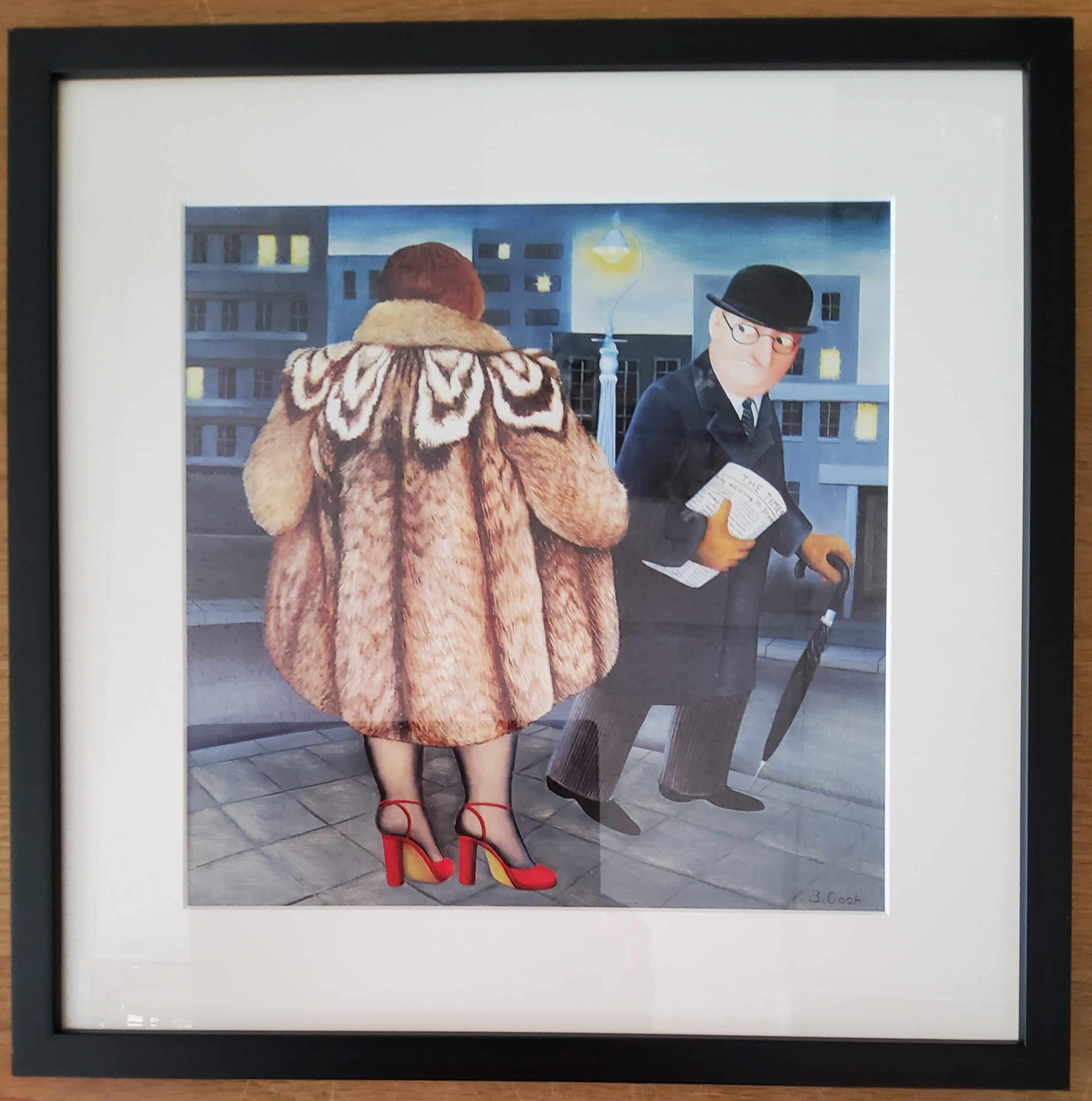 Beryl Cook "My Fur Coat" Framed Print